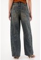 Tennis Jean Horseshoe De Tiro Bajo Azul Con Acabado Ligero Para Mujer de Tennis