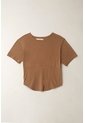 Tennis Camiseta Con Corte Tipo Corsé Café Para Mujer de Tennis