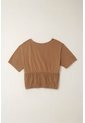 Tennis Camiseta Con Corte Tipo Corsé Café Para Mujer de Tennis