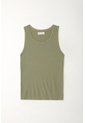 Tennis Camiseta Manga Sisa Verde Con Acabado Natural Para Mujer de Tennis