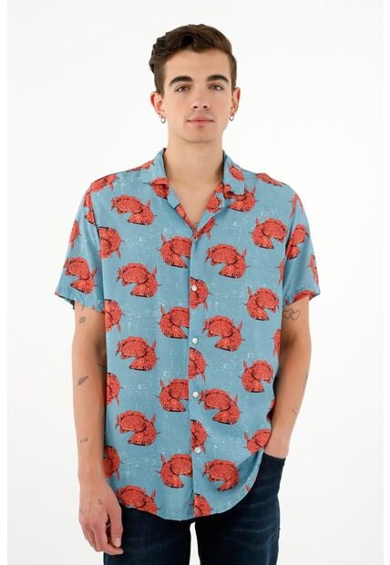 Tennis Camisa Tipo Bowling Para Hombre