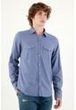 Tennis Camisa Manga Larga Azul Para Hombre de Tennis