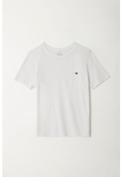 Camiseta Manga Corta Blanca Para Niño