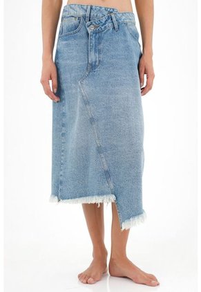 Tennis Falda Midi Azul Para Mujer