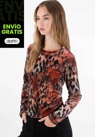 Tennis Camiseta Cuello Redondo Café Para Mujer Tennis