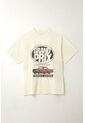 Tennis Camiseta Oversize Con Estampado Crudo Para Mujer de Tennis