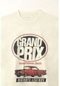 Tennis Camiseta Oversize Con Estampado Crudo Para Mujer de Tennis