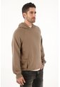 Buzo Tipo Hoodie Café Con Estampado Para Hombre de Tennis