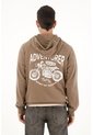 Buzo Tipo Hoodie Café Con Estampado Para Hombre de Tennis