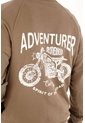 Buzo Tipo Hoodie Café Con Estampado Para Hombre de Tennis