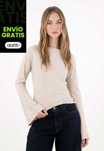 Tennis Camiseta Con Puños Tipo Campana Para Mujer Tennis