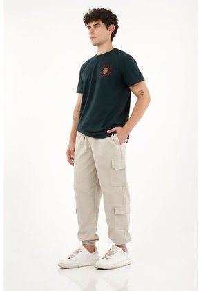 Camiseta Manga Corta Verde Para Hombre