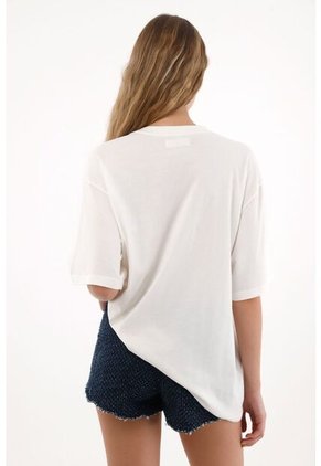 Tennis Camiseta Manga Corta De Silueta Amplia Crudo Para Mujer