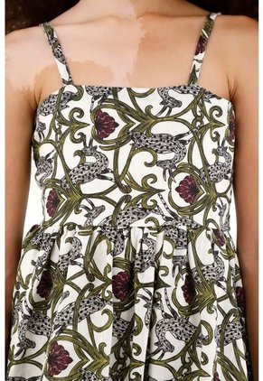 Vestido Corto Estampado Para Niña