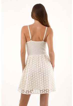Tennis Vestido Corto En Tejido De Flores Para Mujer