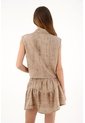 Tennis Chaleco Crop De Silueta Recta Café Para Mujer de Tennis