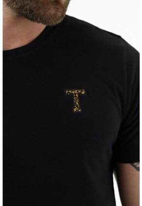 Tennis Camiseta Negra Manga Corta Para Hombre