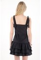 Tennis Vestido Corto Con Boleros Negro Para Mujer de Tennis
