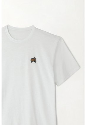 Tennis Camiseta En Jersey Flamé Blanca Para Hombre