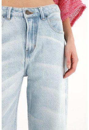 Tennis Jean Recto Tiro Alto Con Diseño Animal Print Para Mujer