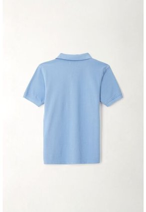 Polo Cuello Tejido Azul Para Niño