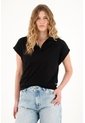 Tennis Camiseta Negra En Jersey Para Mujer de Tennis