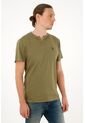 Camiseta Verde Con Abertura En V Para Hombre de Tennis