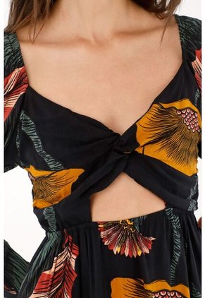 Tennis Vestido Estampado Con Detalles Cut Out Para Mujer