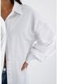 Tennis Camisa Para Mujer En Algodón Blanco Oversize Con Manga Larga de Tennis