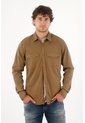 Tennis Camisa En Dril Con Bolsillos Verde Para Hombre de Tennis