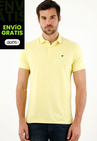 Tennis Polo Amarilla  Lycra-Algodón Para Hombre Tennis