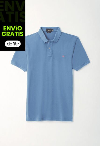 Tennis Polo Azul Con Raqueta Multicolor Para Hombre