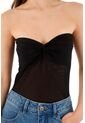 Tennis Camiseta Strapless En Malla Negra Para Mujer de Tennis