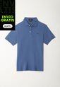 Tennis Polo Azul Lycra-Algodón Para Hombre de Tennis