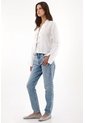 Tennis Camisa En 100% Lino Con Tiras Que Anudan En Frente Blanca Para Mujer de Tennis