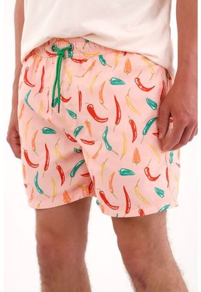 Pantaloneta Con Estampado De Chiles Para Hombre