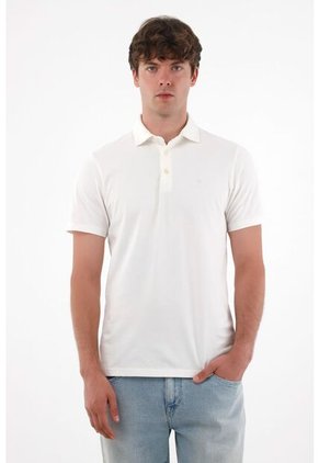Tennis Polo Con Raqueta Bordada Crudo Para Hombre