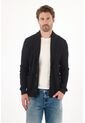 Tennis Buzo Tejido Tipo Cárdigan Negro Para Hombre de Tennis