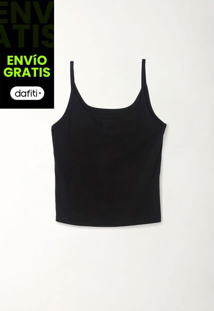Tennis Camiseta Tipo Esqueleto En Tejido Liviano Negra Para Mujer