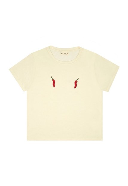 Tennis Camiseta Crudo Con Estampado Para Mujer