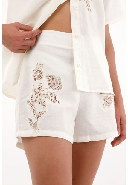 Tennis Bermuda Con Encaje Crudo Para Mujer