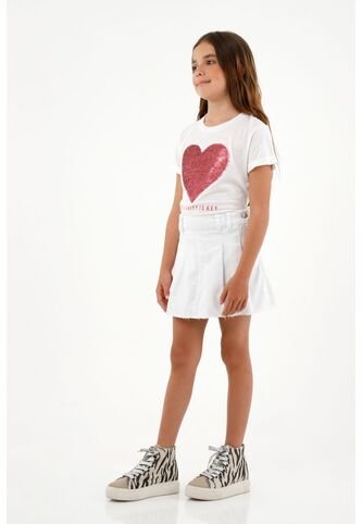 Falda Crudo Con Tablas Para Niña Tennis