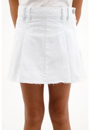 Falda Crudo Con Tablas Para Niña