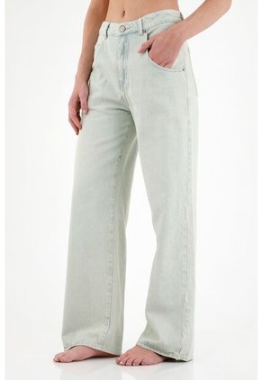 Tennis Jean Azul Wide Leg Para Mujer