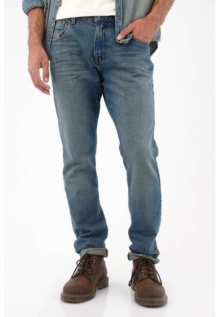 Tennis Jean Straight Vintage Azul Para Hombre