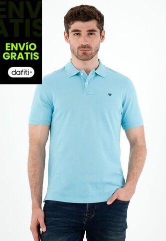 Tennis Polo Azul Con Raqueta Multicolor Para Hombre Tennis