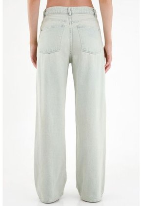 Tennis Jean Azul Wide Leg Para Mujer