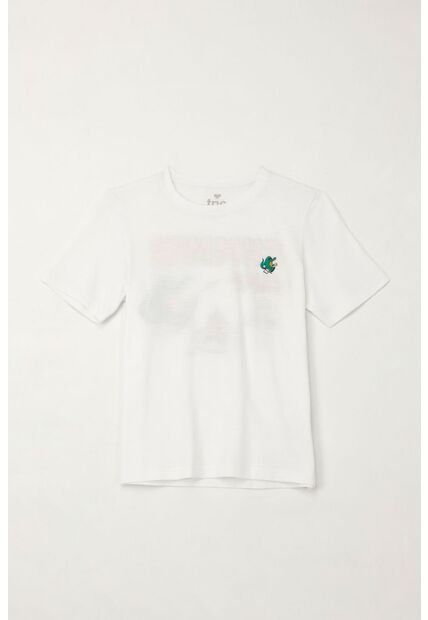 Camiseta Con Estampado Summer Camp Blanca Para Niño