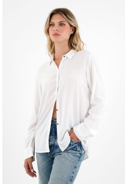 Camisa blanca manga larga de mujer online