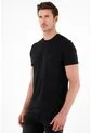 Tennis Camiseta Cuello Redondo Negra Para Hombre de Tennis